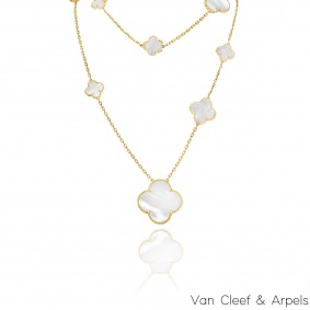 Van Cleef & Arpels Yellow Gold Magic Alhambra 11 Motif Necklace VCARD79500 Van Cleef & Arpels Yellow Gold Magic Alhambra 11 Motif Necklace VCARD79500